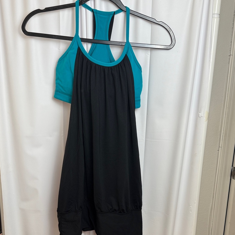 lululemon athletica Teal and Black Sports Bra